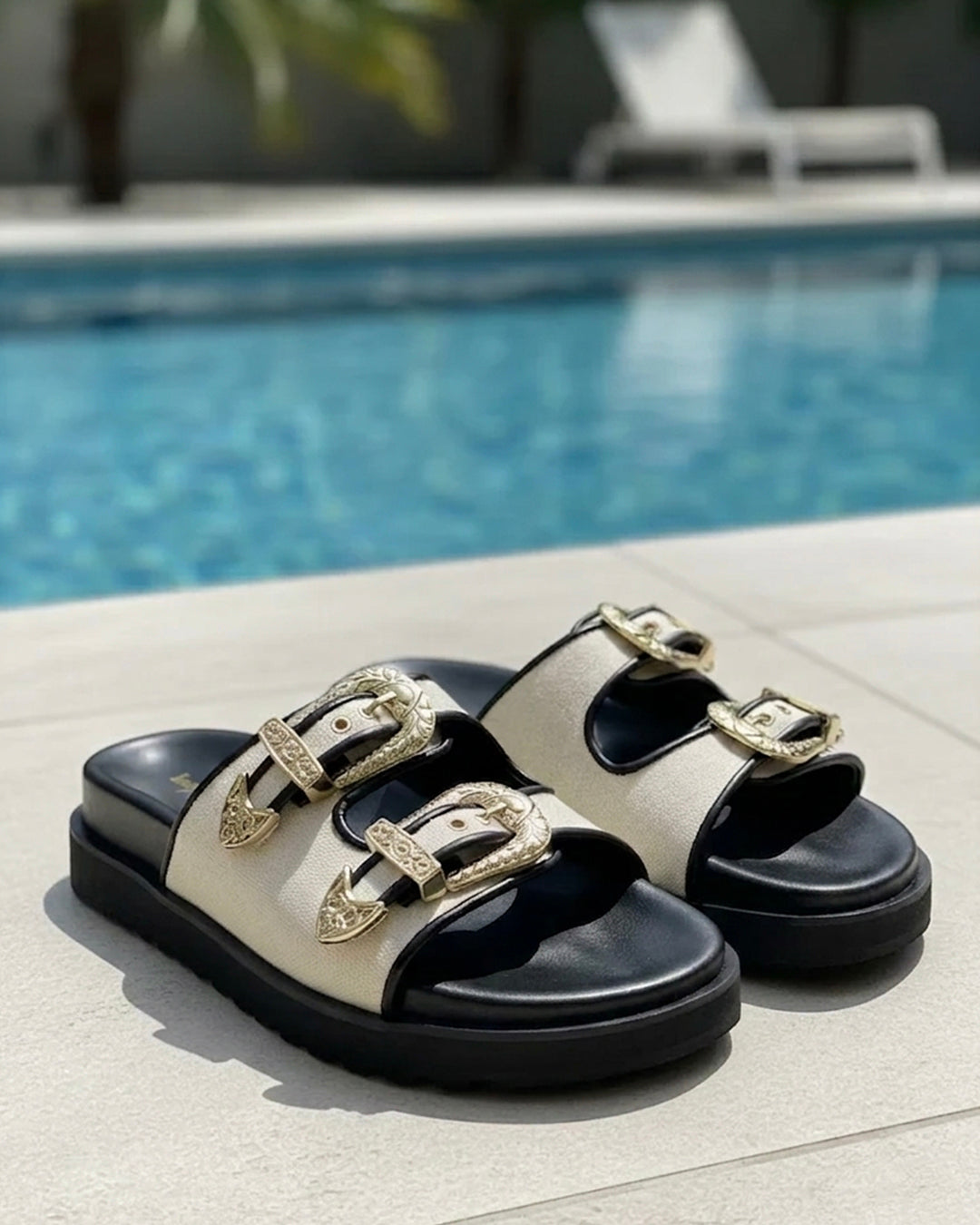 Canvas Swifty Black - Gold Buckle