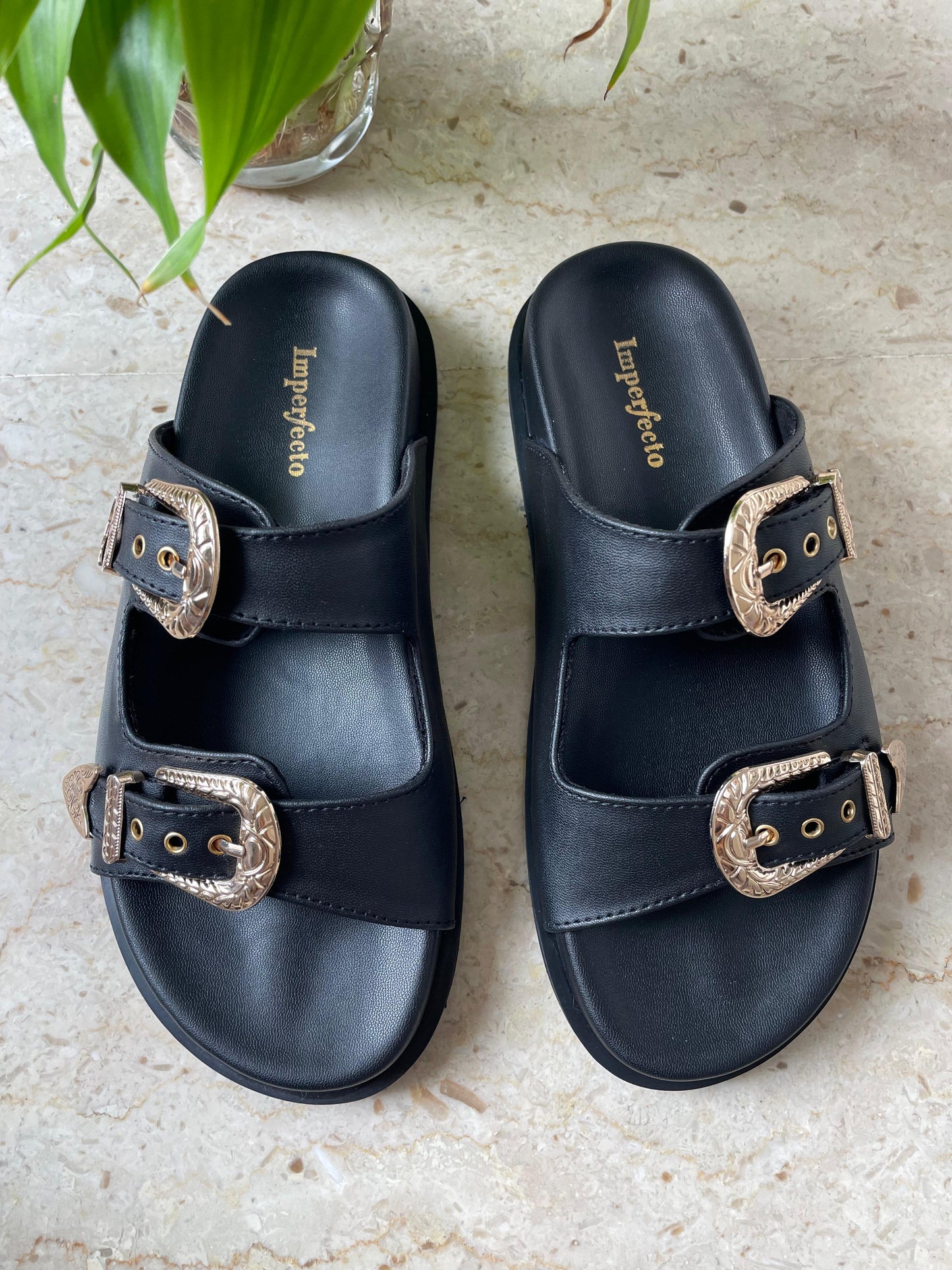 Swifty Sandals - Gold Buckle