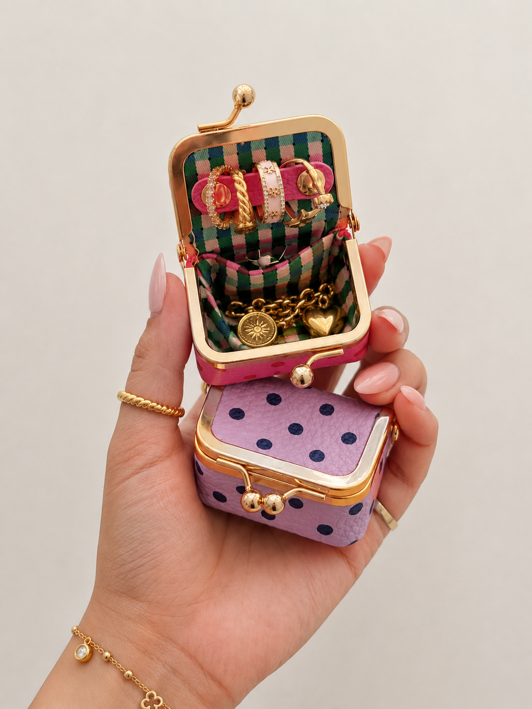 Rivet Tan Swifty Sandals + Pink Polka Jewelry Case - Save ₹500
