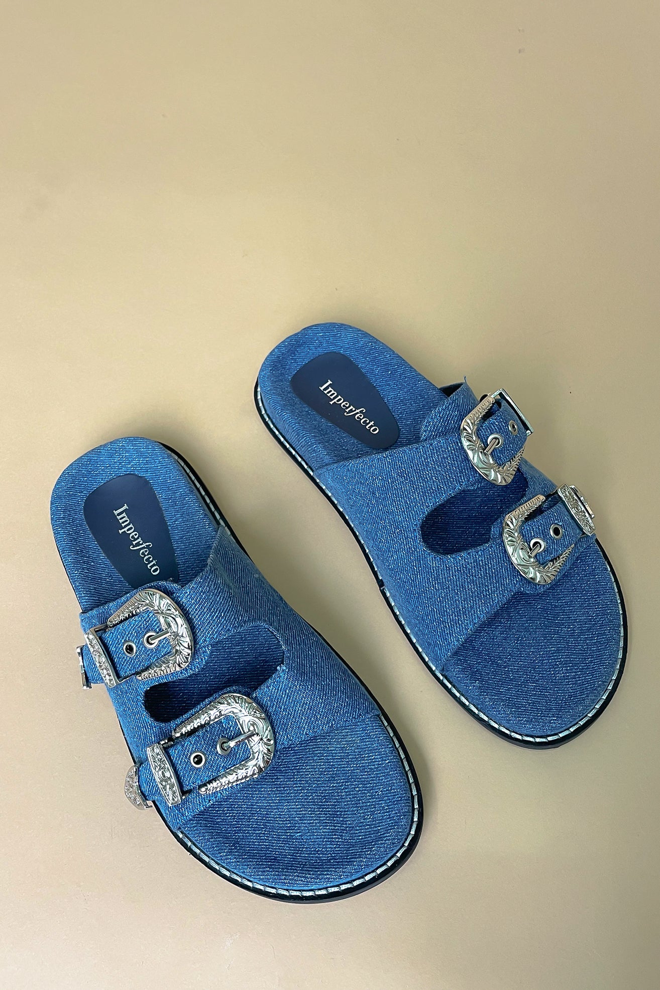 Kim Denim Slides