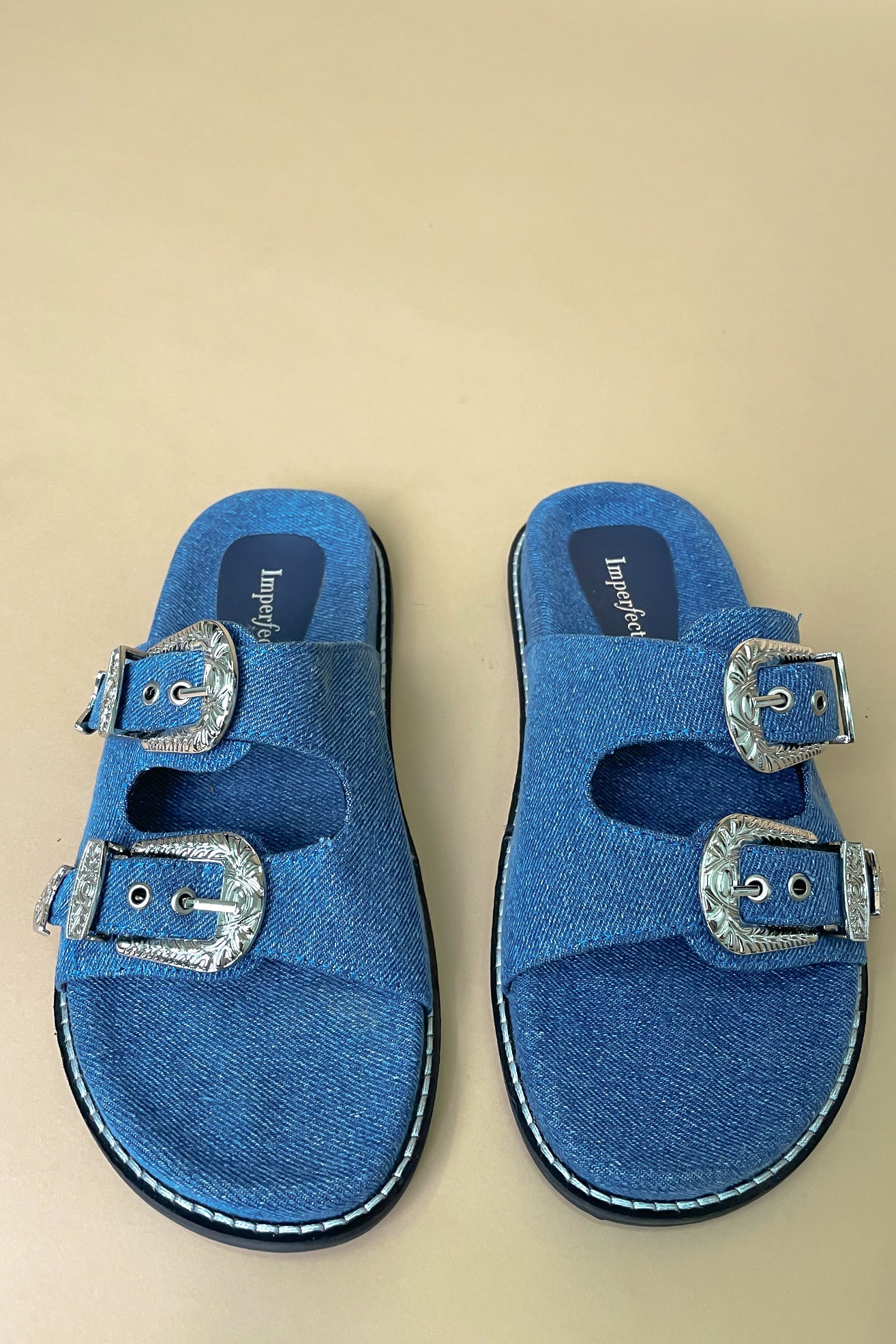 Kim Denim Slides