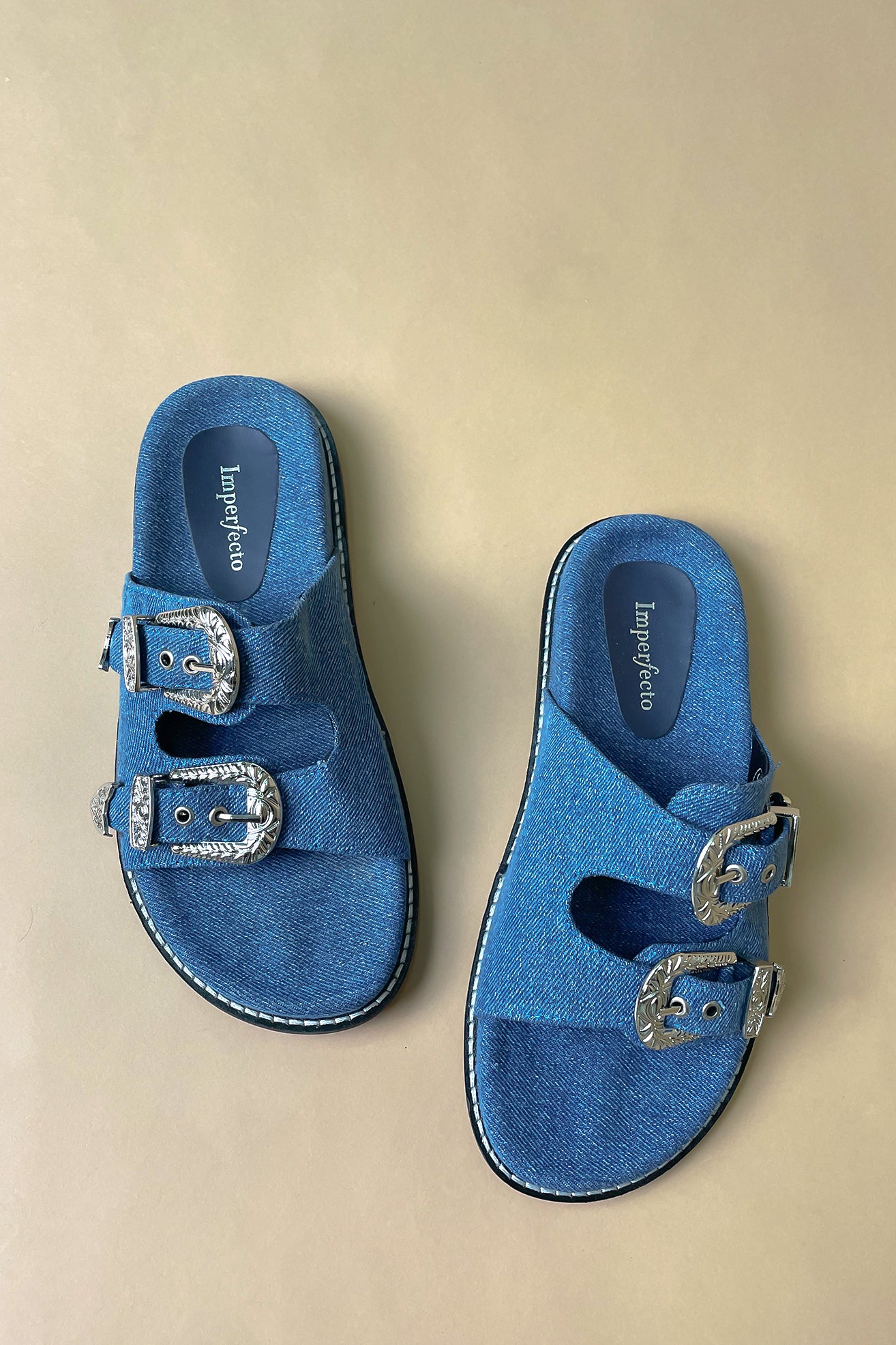 Kim Denim Slides