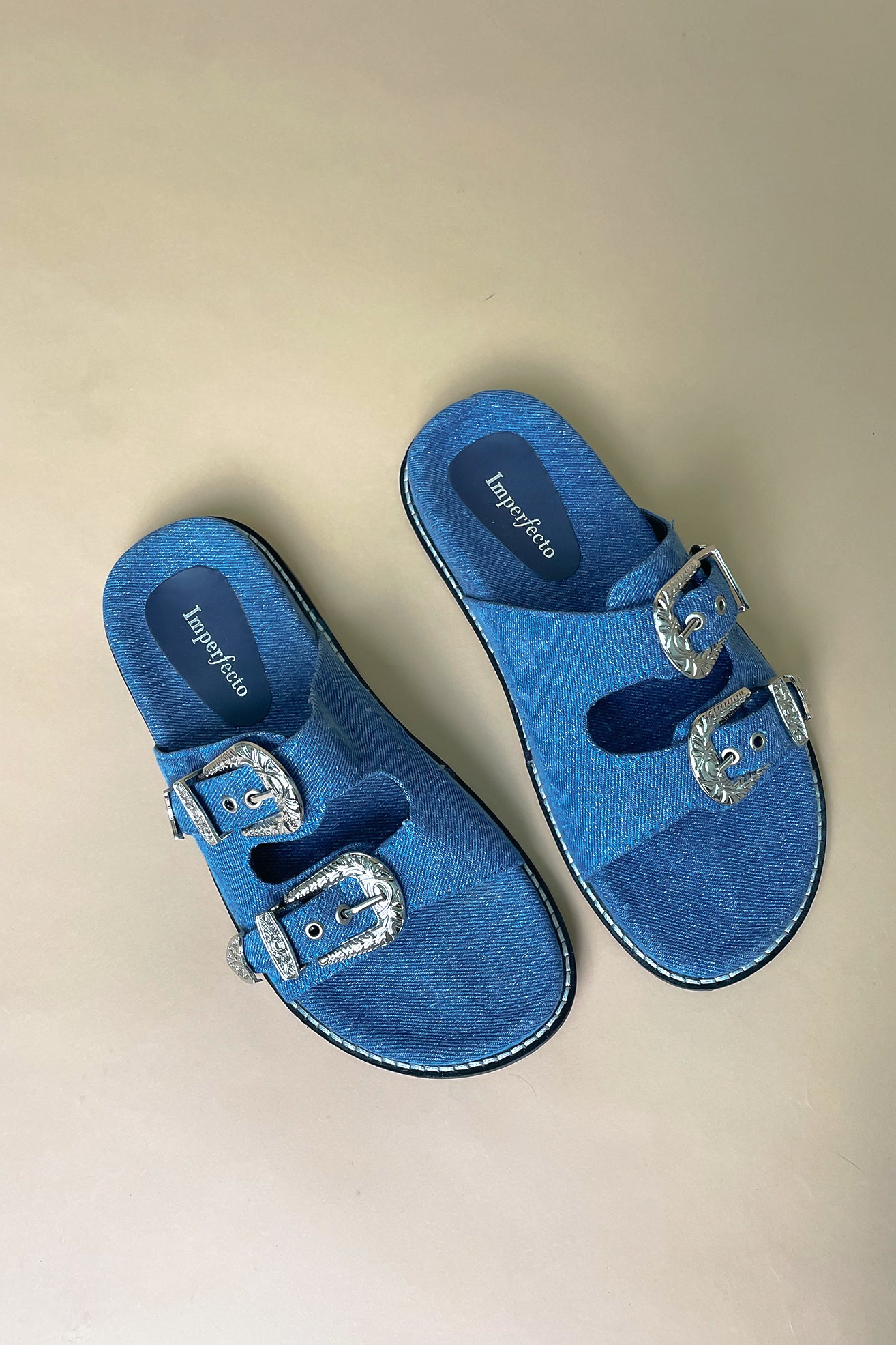 Kim Denim Slides