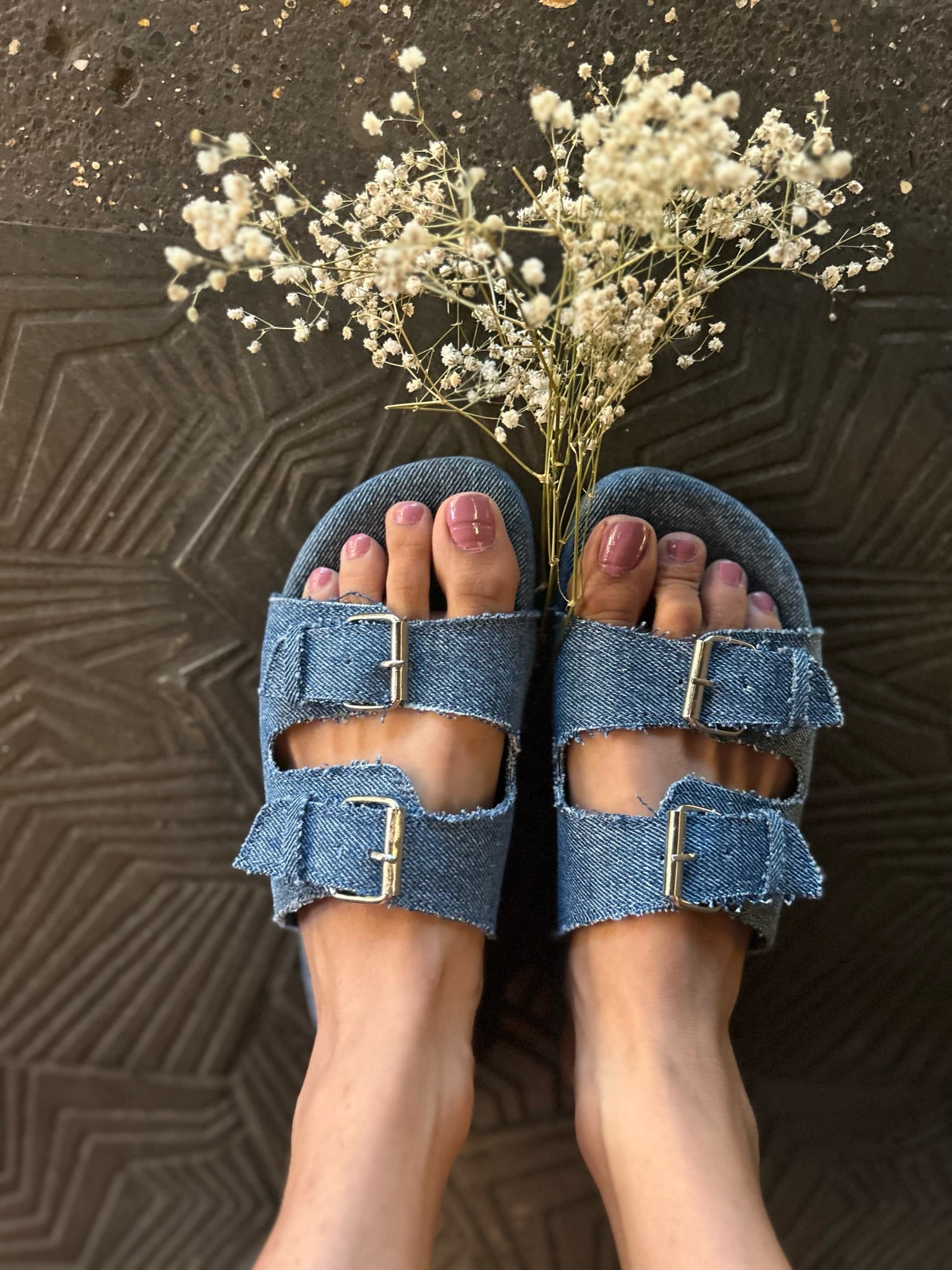 Denim birkenstock online sandals