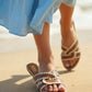Raffia Breeze Sandals - Tan