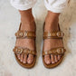 Rivet Tan Swifty Sandals