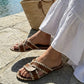 Raffia Breeze Sandals - Tan