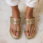 Kolhapuri Wedge - Champagne Gold