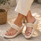 Kolhapuri Wedge - Ivory