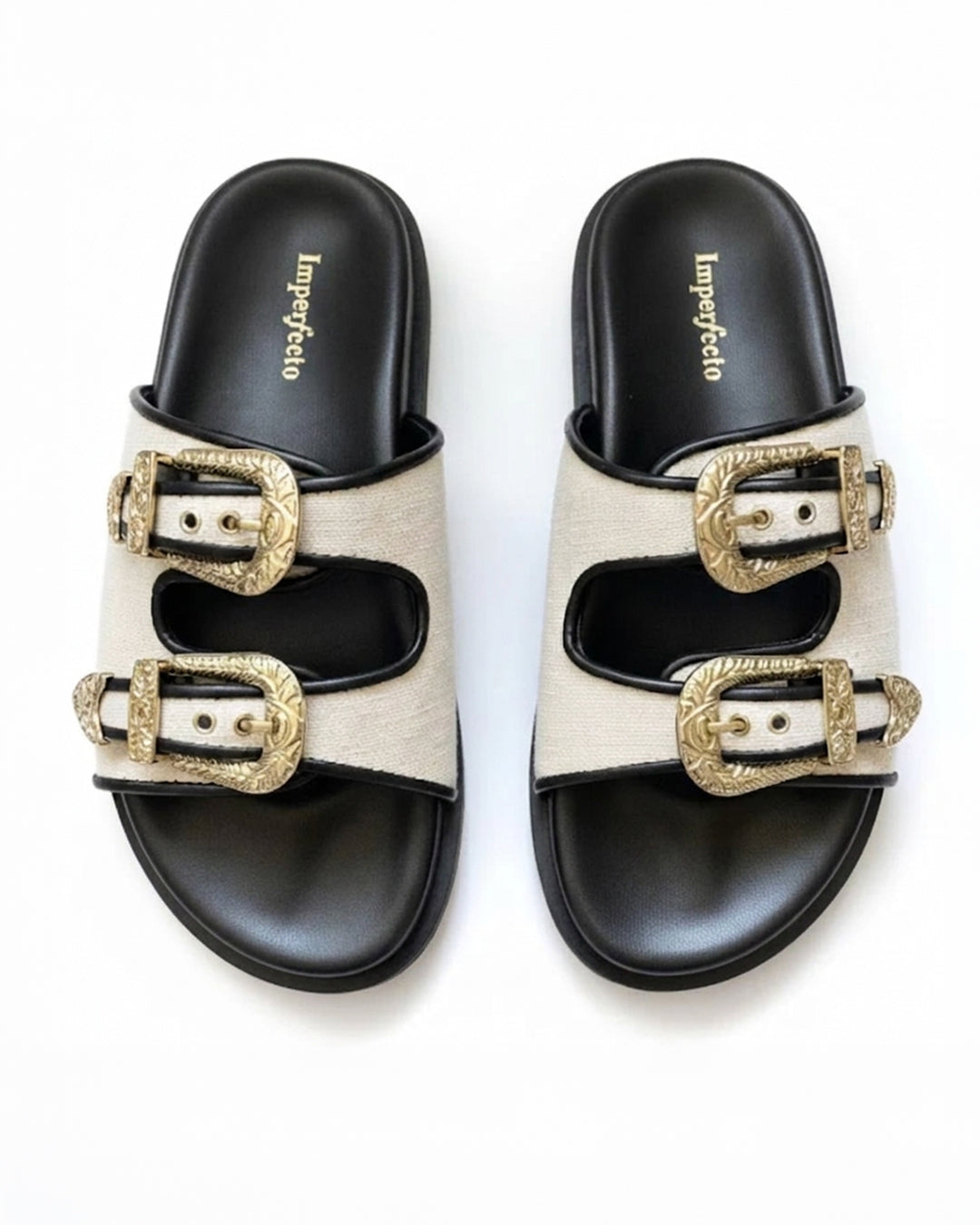 Canvas Swifty Black - Gold Buckle