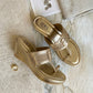 Kolhapuri Wedge - Champagne Gold