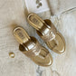 Kolhapuri Wedge - Champagne Gold