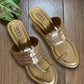 Kolhapuri Wedge - Champagne Gold