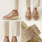 Kolhapuri Wedge - Champagne Gold