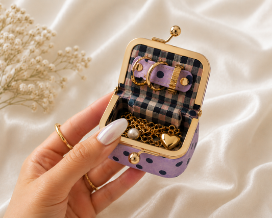 Purple Polka Jewelry Case