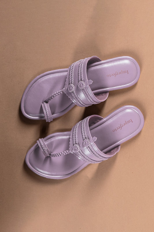 Lilac Kolhapuri Flats