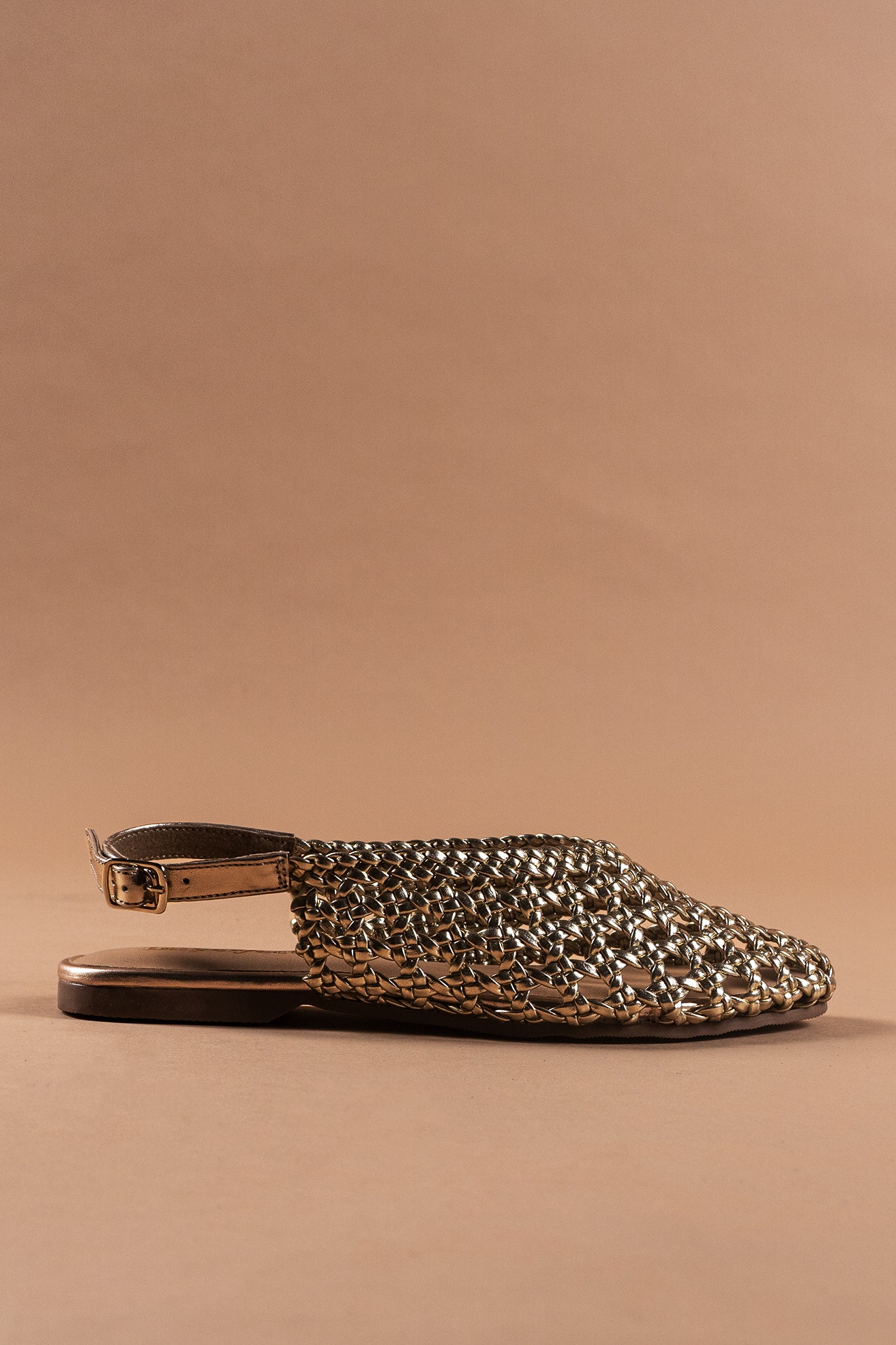 Gold Woven Sandals