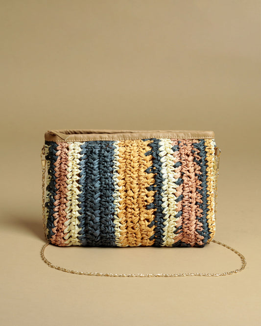 Queen Raffia pouch Bag