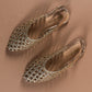 Gold Woven Sandals