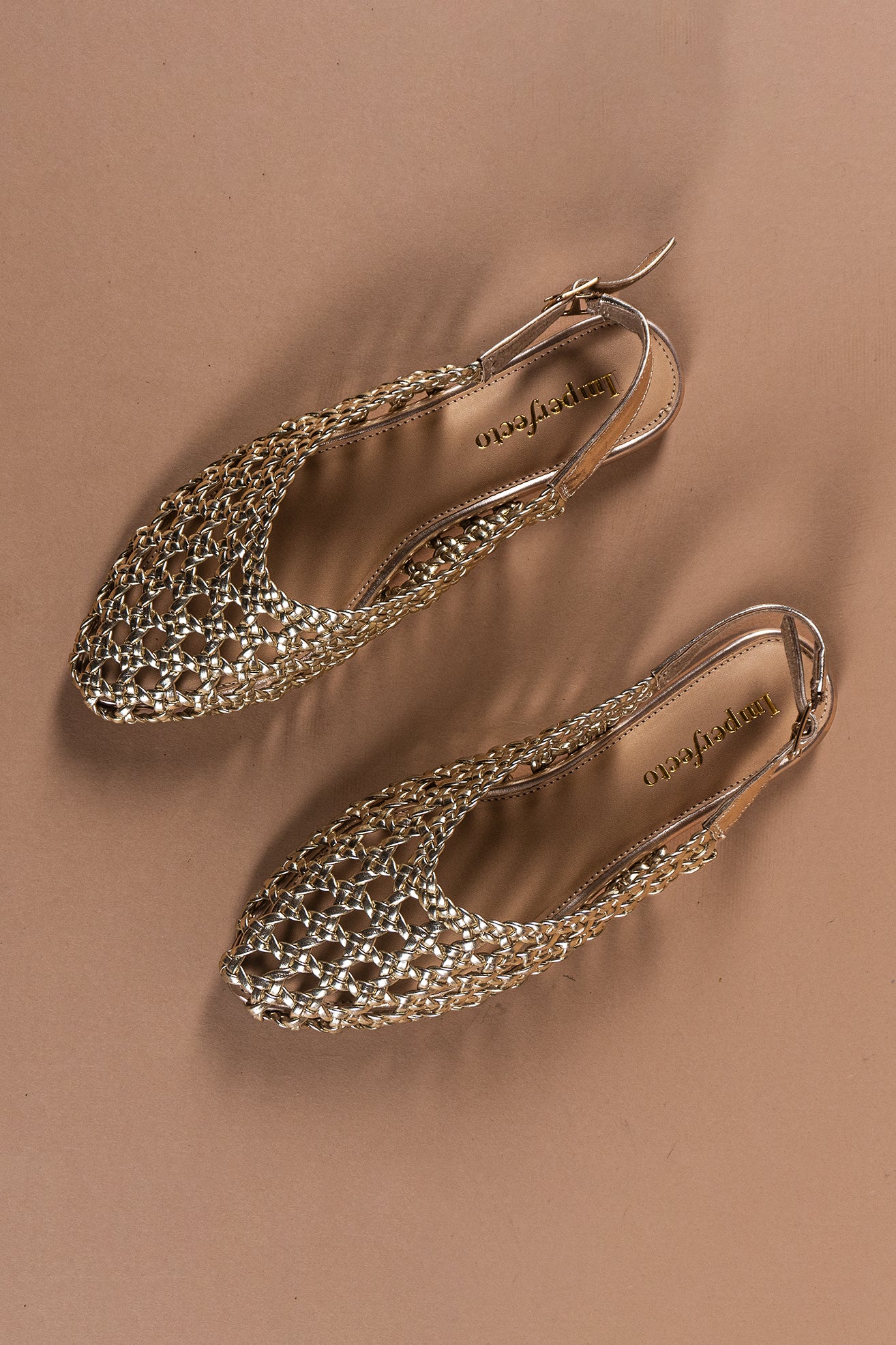 Gold Woven Sandals