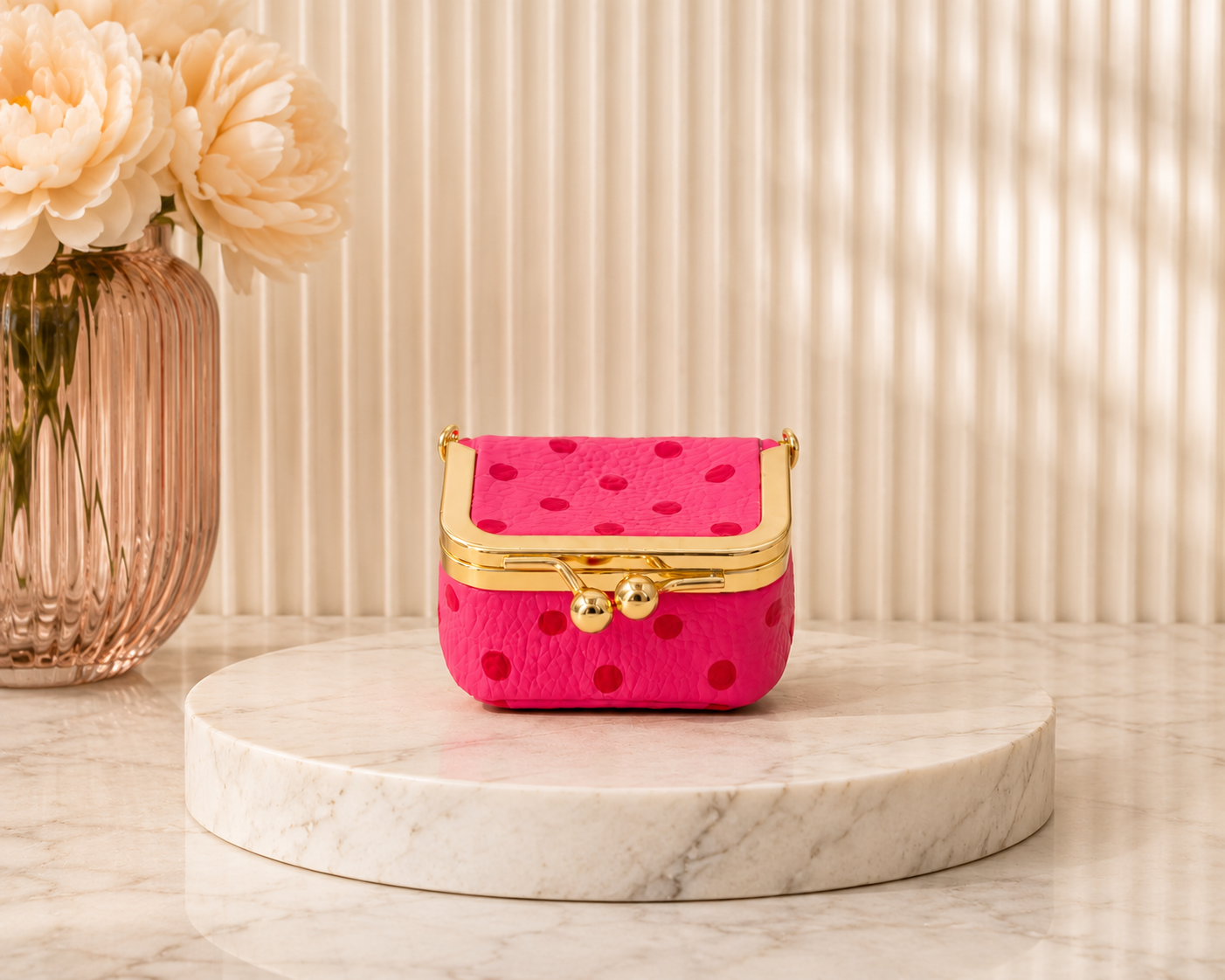Pink Polka Jewelry Case