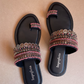 Midnight Boho Kolhapuri Flats