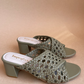 Olive Woven Heels