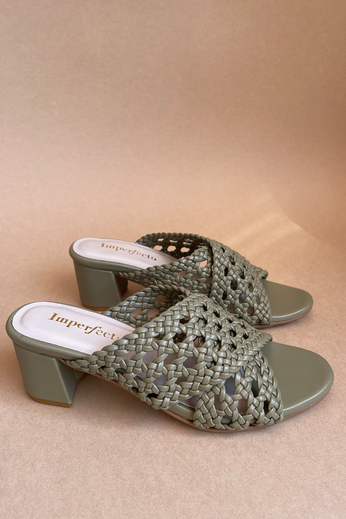 Olive Woven Heels