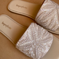 Ivory Dust Embroidery Sandals