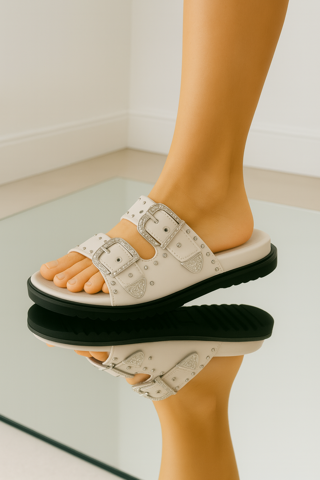Swifty Slider Sandals - Ivory