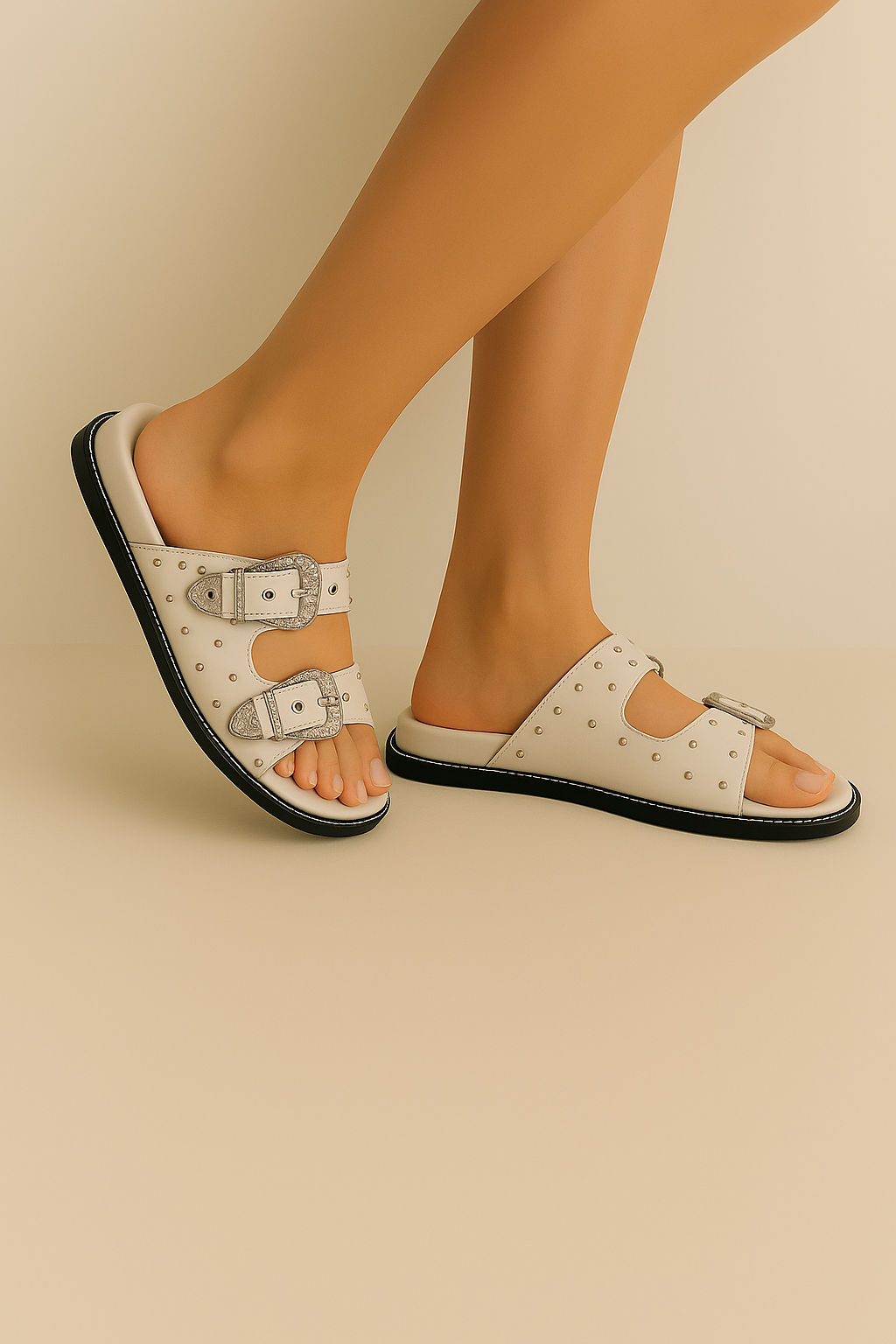 Swifty Slider Sandals - Ivory
