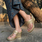 Kolhapuri Wedge - Champagne Gold