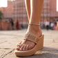 Kolhapuri Wedge - Ivory