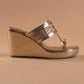 Champagne Gold Kolhapuri Wedge