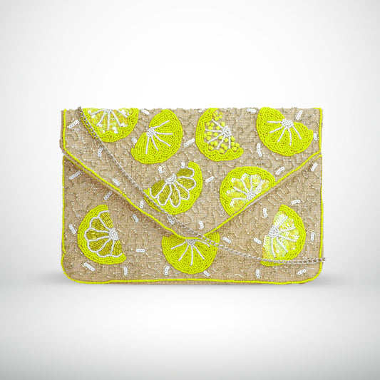 The Lemon Beaded Jhute Sling Bag