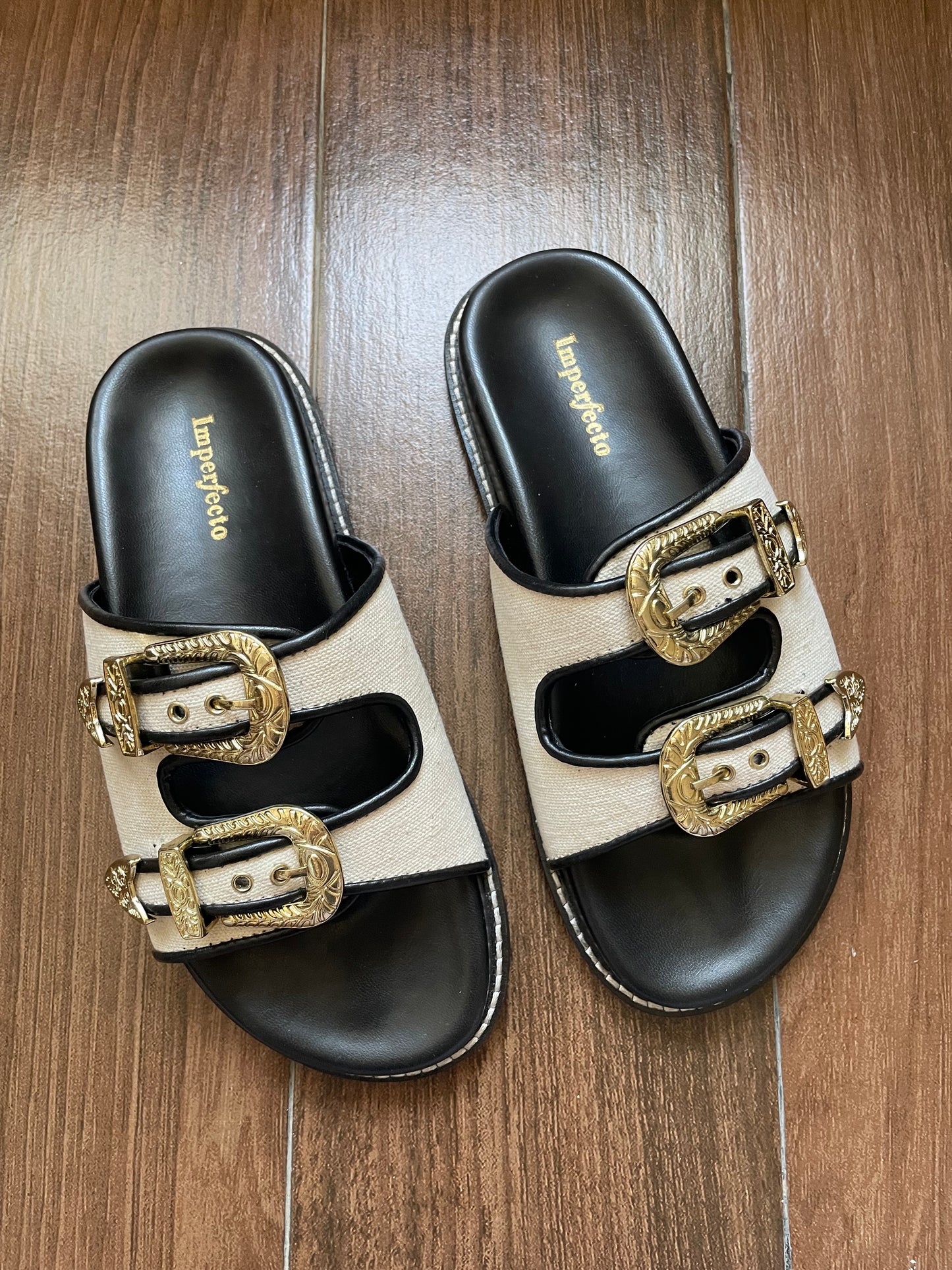 Canvas Swifty Black - Gold Buckle