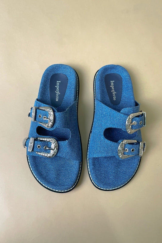 Kim Denim Slides