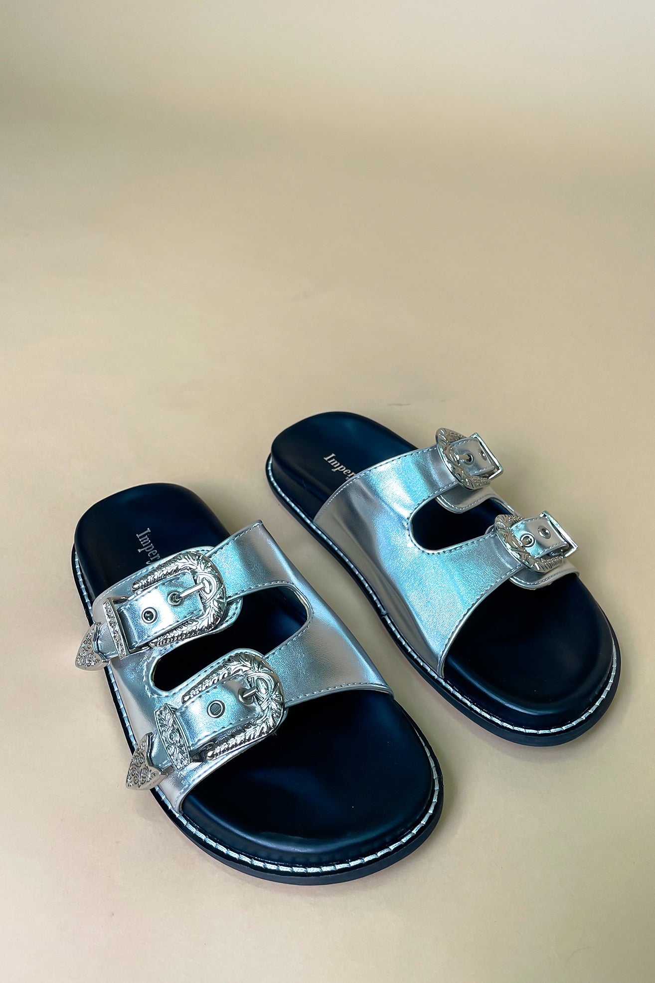 Silver Buckle Sandals