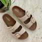 Kendal Raffia Two Strap Sliders