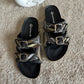 Embroidery Alia Slides - Black