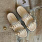 Rivet Ivory Swifty Sandals