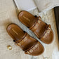 Rivet Tan Swifty Sandals