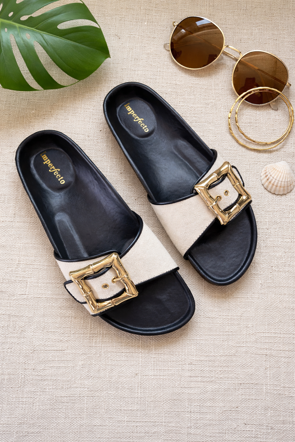 Canvas Buckle Sliders