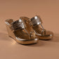 Champagne Gold Kolhapuri Wedge