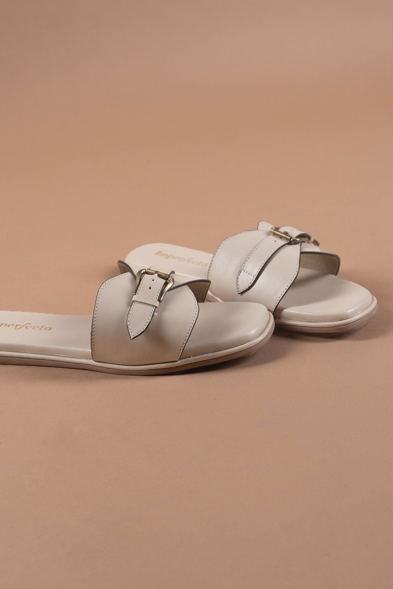 Ivory Chic Buckle Sandals