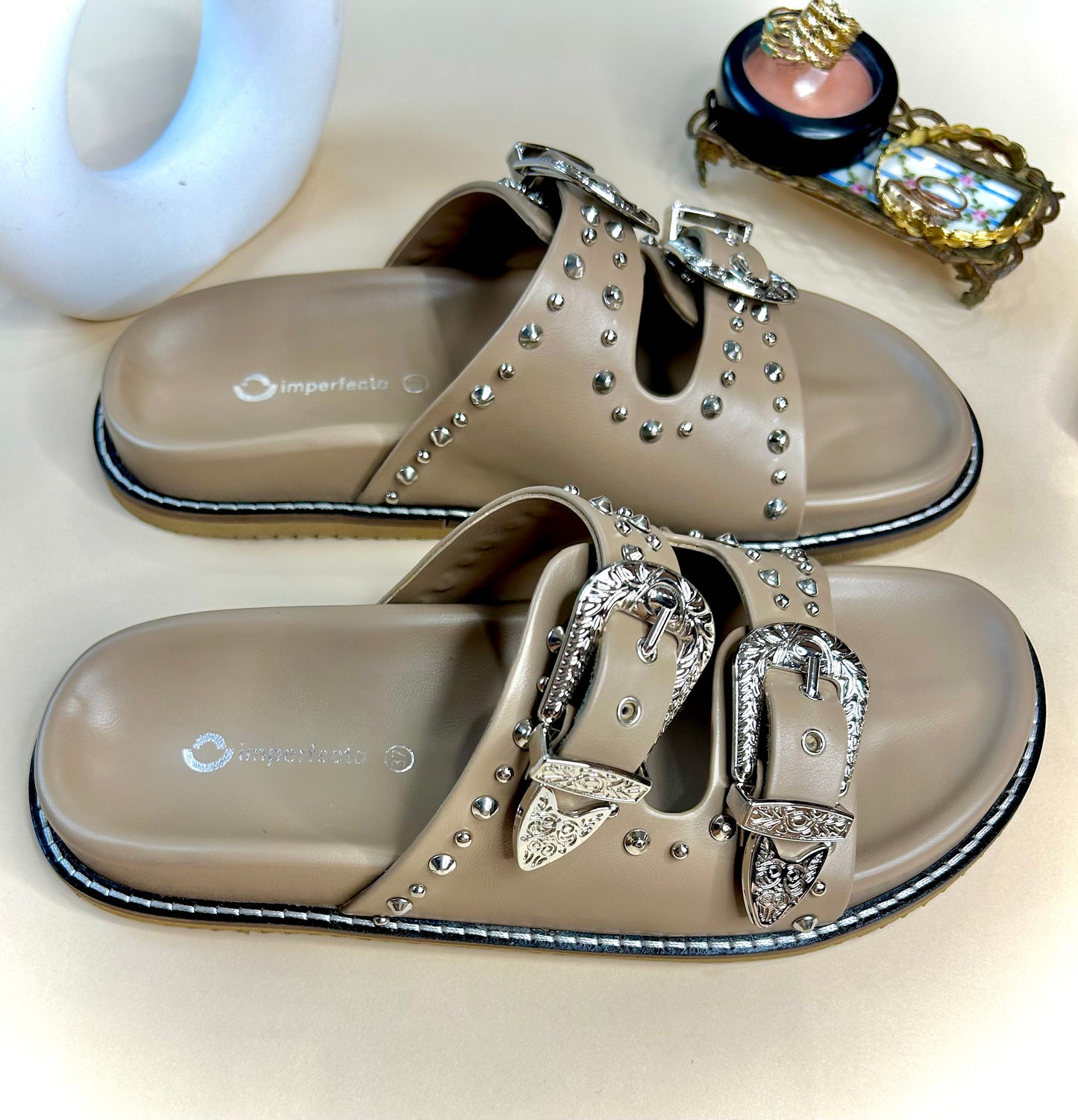 Taylor Swift Slider Sandals - Now in Taupe