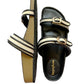 Canvas Two Strap Buckle Slider - Black