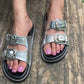 Silver Buckle Sandals