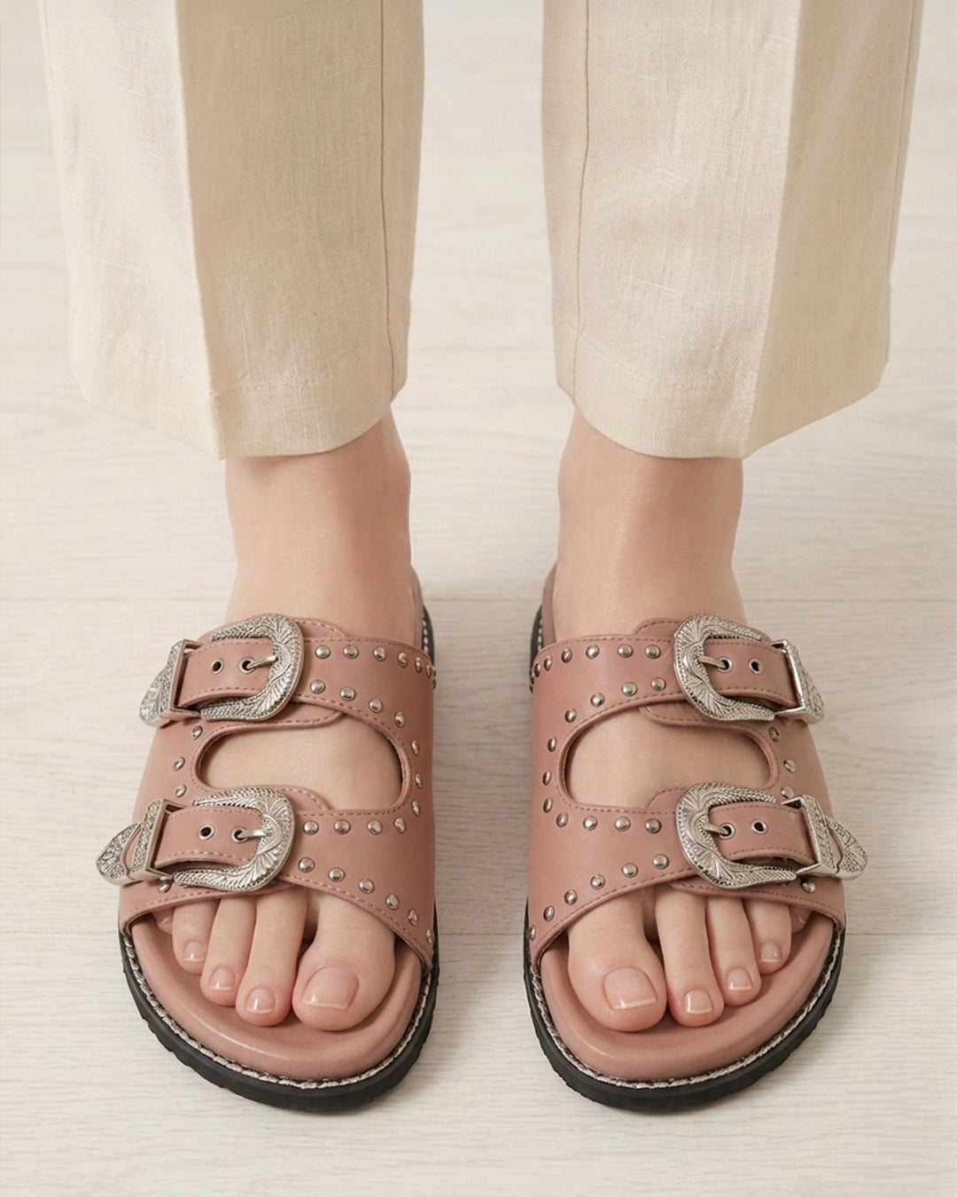 Swifty Slider Sandals - Blush(Monsoon Edit)