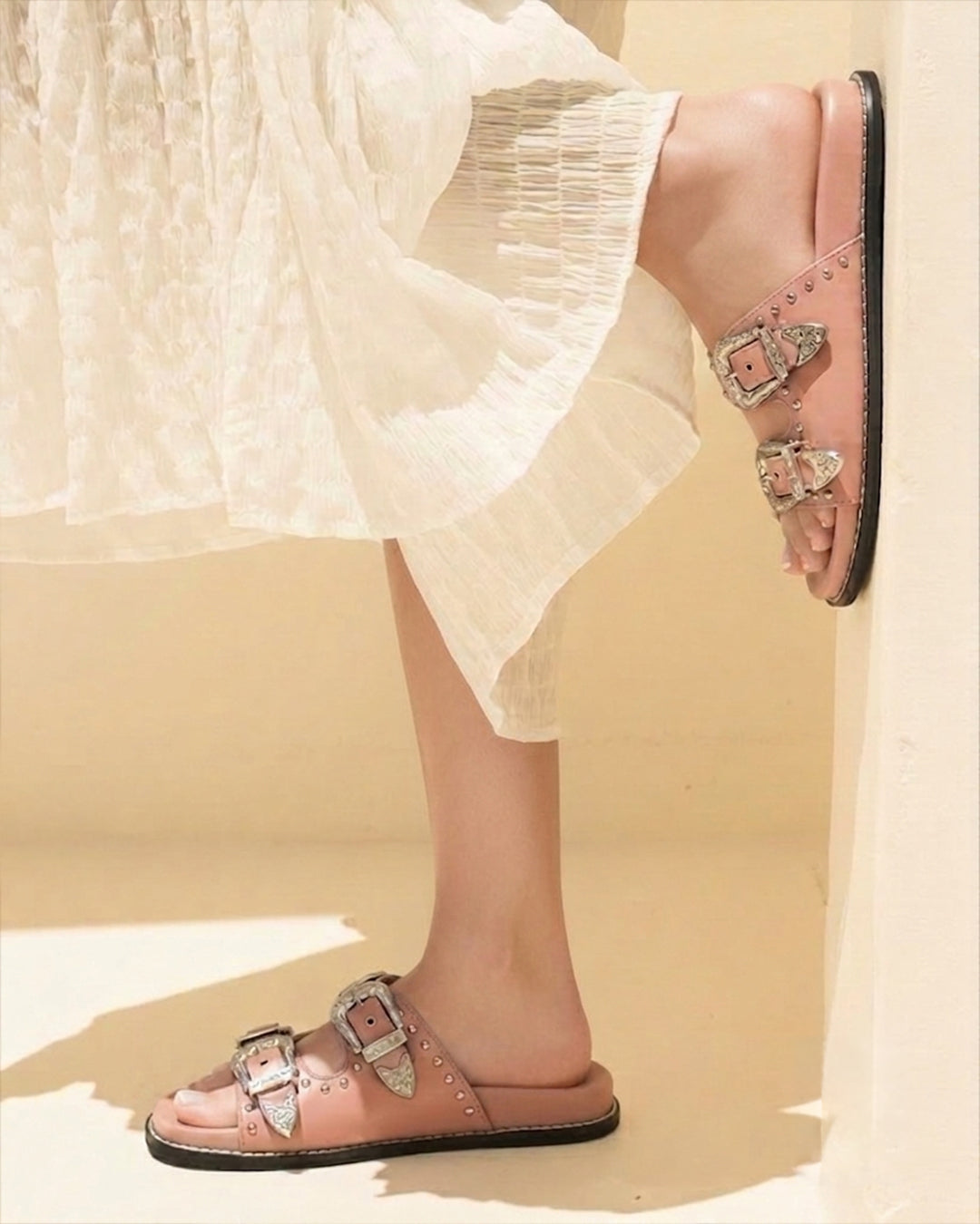 Swifty Slider Sandals - Blush(Monsoon Edit)